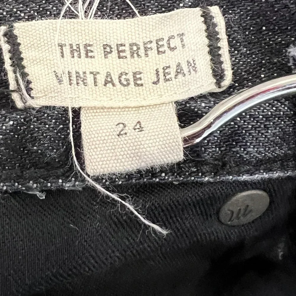 Madewell The Perfect Vintage‎ Jean in Roxstone Wash Knee-Rip Edition Size 24